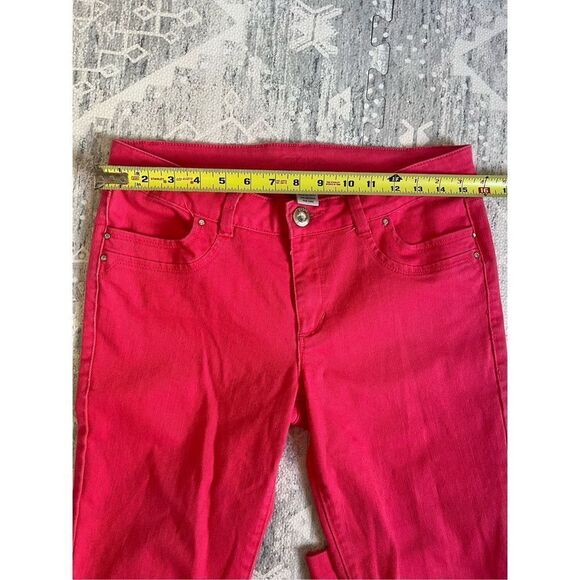 Cache Pink Rhinestone Embellishes Flap Pockets Jean 6 - Picture 3 of 6